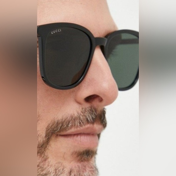 ** New ** - Gucci Unisex Logo Wayfarer in Shiny Black - Picture 6 of 7